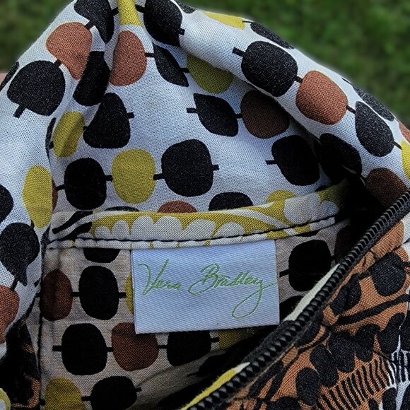 Vera Bradley HIPSTER Crossbody Purse COCOA MOSS Shoulder Bag Handbag Nice! - Picture 4 of 4